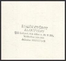 Román György (1903-1981): Vázlat a Biedermeier c. festményéhez. Kréta, papír, hátoldalán Román Györg...