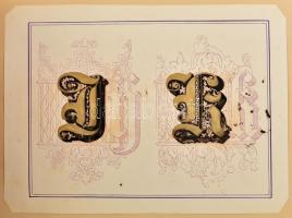 1876 Döltl Teréz (?-?) vázlatfüzet, tus, akverell, és ceruza, papír, jelzés nélkül, haránt-alakú név...