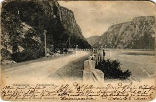 1903 Orsova, Kazán-szoros. R. Krizsány kiadása / Kasanpartie / Cazane / gorge (b)