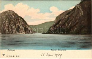 1909 Orsova, Kazán-szoros / Kazan Ausgang / Cazane / gorge