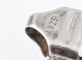 Ezüst(Ag) masszív király karkötő, jelzett, h: 20 cm, nettó: 25,8 g