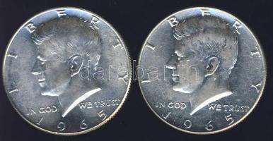 USA 1965. 1/2$ (2x) Ag "Kennedy" T:1/2+