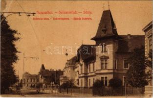 1910 Nagyszeben, Hermannstadt, Sibiu; Schewis utca. 617. / Schewisgasse / Strada Schewis / street view (EB)