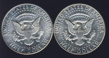 USA 1965. 1/2$ (2x) Ag "Kennedy" T:1/2+