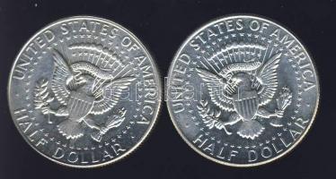 USA 1966. 1/2$ (2x) Ag "Kennedy" T:2/2+