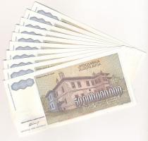 Jugoszlávia 1993. 50.000.000.000D (10x) sorszámkövetők "AA 7641976 - AA 7641985" T:I- 
Yu...