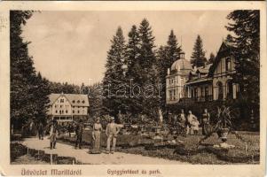 1915 Marilla, Marillavölgy, Marila; Gyógyintézet és park. Weisz Félix kiadása / spa, park (vágott / cut)