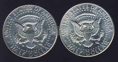 USA 1967. 1/2$ (2x) Ag "Kennedy" T:1/2