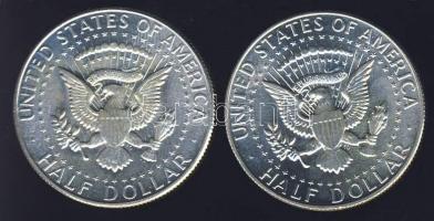 USA 1967. 1/2$ (2x) Ag "Kennedy" T:1/2+