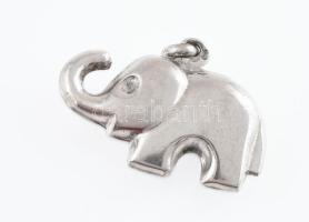 Ezüst (Ag) elefánt medál, jelzett, nettó: 2,4g