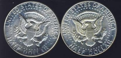 USA 1969D 1/2$ (2x) Ag "Kennedy" T:1/2+