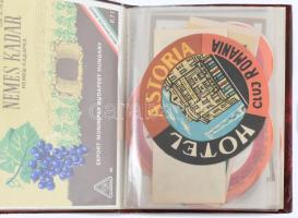 Kis albumnyi vegyes bőrönd- és italcímke