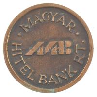 DN "Széchenyi István Gazdasági Társaság / Magyar Hitelbank Rt." kétoldalas bronz emlékérem...