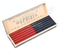 L. & C. Hardtmuth Mephisto csehszlovák postairón ceruza, 12 db, használatlan állapotban, eredeti dobozában (teljes tartalom)