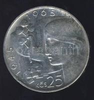 Csehszlovákia 1965. 25K Ag "Felszabadulás 20. évfordulója" T:2