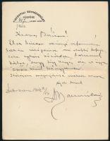 1912 Baltazár Dezső református püspök saját kézzel írt levele