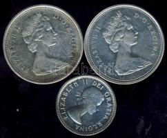 Kanada 1965. 25c Ag + 1967. 25c Ag "Centennial" + 1964. 10c Ag T:2,2/3