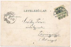 1905 Máriaradna, Mária-Radna, Radna (Lippa, Lipova); Solymosi vár, tér, templom, Fekete Sas szálloda...