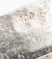 Ezüst (Ag) szerencse patkány dobozka, jelzett, nettó: 52,62g, 8,5x3,5x4,5cm