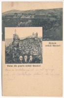 1911 Szászcsór, Sassenberg, Sasciori; Ruinele cetatii, Ruine din poarta cetatii. N. Rachitan / várromok / castle ruins (EK)