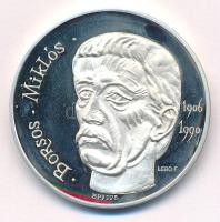 Lebó Ferenc (1960-) 2006 "Borsos Miklós / Győr Megyei Jogú Város közgyűlése" jelzett Ag emlékérem kapszulában (31,37mm/925/42,5mm) T:PP