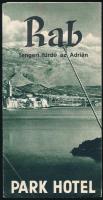 cca 1930 Rab (Horvátország), tengeri fürdő az Adrián, képes idegenforgalmi prospektus