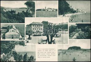 cca 1930 Rab (Horvátország), tengeri fürdő az Adrián, képes idegenforgalmi prospektus