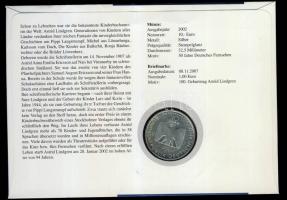 Németország 2002. 10€ Ag "Német Televízió" bélyeges érmés borítékon, elsőnapi bé...