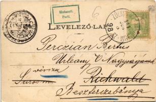 1903 Besztercebánya, Banská Bystrica; Béla király tér a toronyból nézve, Herritz János üzlete. Iváns...