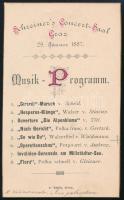 1887 Schreiners Concert-Saal Graz táncrend