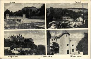 1942 Veszprém, strand, Püspök vár, Hősök kapuja
