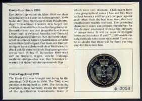 Niue 1989. 5$ "Teniszbajnokság" bélyeges érmés borítékon, alkalmi bélyegzővel, hátoldali i...