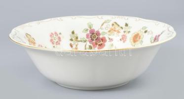 Zsolnay pillangó mintás porcelán kompótos tál + lapos tányér. Kézzel festett, jelzett, hibátlan d: 2...