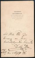 1862 Dubez Péter hárfavirtuóz A. Boutrimovitch (St. Petersburg.) zenész hárfával, hátoldalon felirat...