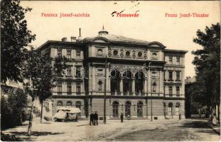 Temesvár, Timisoara; Ferenc József színház, Herczig Sándor üzlete / theatre, shop (EK)