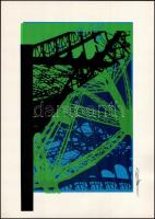 Hervé, Rodolf (1957-2000): Eiffel-torony. Szitanyomat, papír, jelzett. 36x22 cm. / Hervé, Rodolf (1957-2000): Eiffel-tower. Screenprint on paper, signed, 36x22 cm.