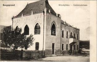 1916 Borgóprund, Borgó-Prund, Prundu Bargaului; községháza / Gemeindehaus / town hall (EK)