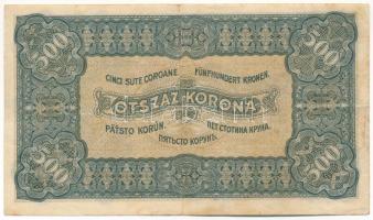 1923. 500K "5A 012 554594" nyomdahely jelölés nélkül T:III folt, apró szakadás
Adamo K34/...