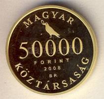 2008. 50.000Ft Au "Hunyadi Mátyás trónra lépésének 550.évfordulója" 10g T:PP Csak 5000db! ...