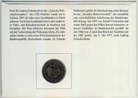 NSZK 1988. 2M "Ludwig Erhard" bélyeges érmés borítékon, elsőnapi bélyegzővel, hátoldali is...