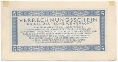 Német Harmadik Birodalom / Wehrmacht 1944. 5M T:I-,II hajtatlan, folt, a sarkoknál ragasztónyom
Ger...