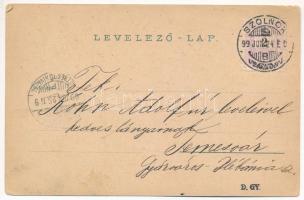 1899 (Vorläufer) Szolnok, Hungária malom, Városháza, Kaszárnya, Jász-Nagy-Kun-Szolnok megye székháza...