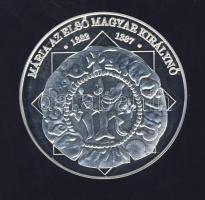 DN "A magyar nemzet pénzérméi - Mária az első magyar királynő" Ag emlékérem 10g T:PP Tanús...