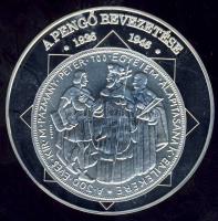 DN "A magyar nemzet pénzérméi - A pengő bevezetése" Ag emlékérem 10g T:PP Tanúsítvánnyal!