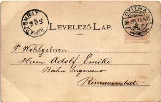 1899 (Vorläufer) Budapest XIV. Városliget, Iparcsarnok, Üdvözlet az acetylen kiállításból. Szilágyi ...