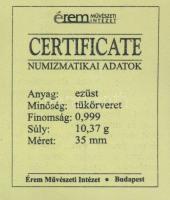 DN "A magyar nemzet pénzérméi - Az első magyar kétoldalú tallér" Ag emlékérem 10g T:PP Tan...