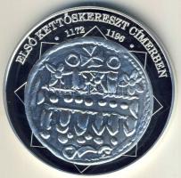 DN "A magyar nemzet pénzérméi - Első kettőskereszt címerben" Ag emlékérem 10g T:PP Tanúsít...