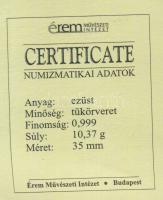 DN "A magyar nemzet pénzérméi - A legkisebb magyar pénzek egyike" Ag emlékérem 10g T:PP Ta...