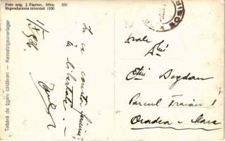 1936 Nagyszeben, Hermannstadt, Sibiu; Kazán cigányok sátortábora. J. Fischer 359.. 1936. / Tabara de...