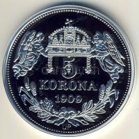 DN "Királyi koronák/1909 5K - I.Géza" Ag emlékérem 20g T:PP Csak 2000db, tanúsítvánnyal!